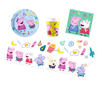 Peppa Pig feestpakket - voordeelpakket 8 personen