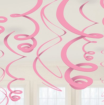 Plafond decoratie slingers roze
