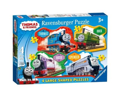 Thomas de Trein puzzelbox - set van 4 Shaped puzzels