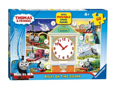 Thomas de Trein puzzel 60 stukjes met klok en verstelbare wijzers
