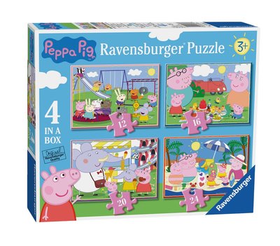 Peppa Pig puzzelbox - set van 4 puzzels