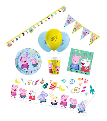 Peppa Pig feestpakket Deluxe - voordeelpakket 8 personen