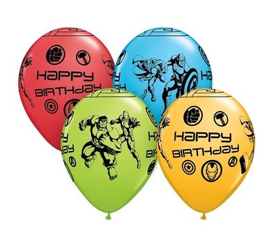 The Avengers feest ballonnen Happy Birthday zak van 25 stuks
