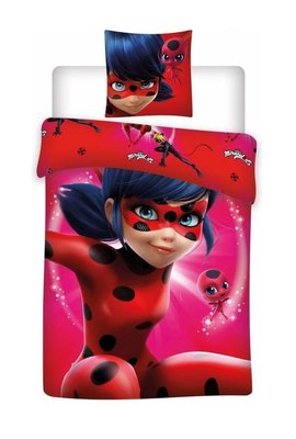 Miraculous Lady Bug dekbedovertrek 140x200cm foto print