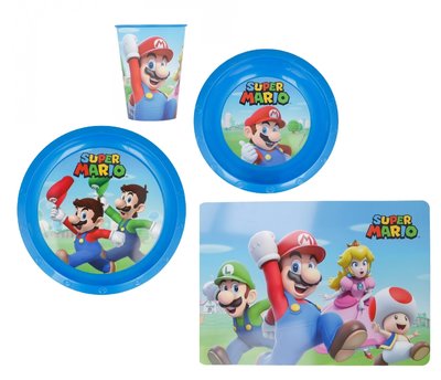 Super Mario camping servies 4-delig