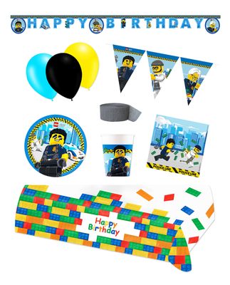 Lego City feestpakket Deluxe - Pakket voor 8 personen