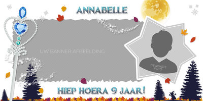 Gepersonaliseerde muurbanner Frozen 2 thema