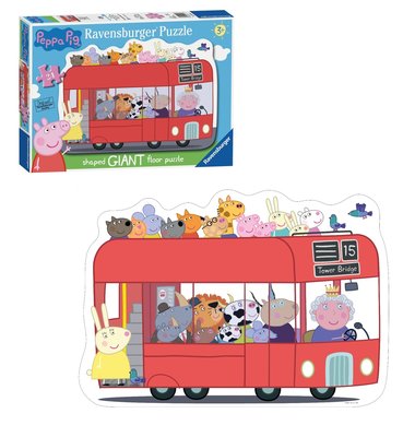Peppa Pig XL vloerpuzzel 49x69cm The bus