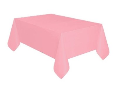 Tafelkleed unikleur roze plastic 137x274cm
