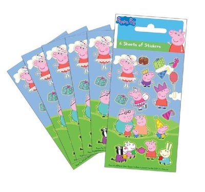 Peppa Pig stickervellen set van 6