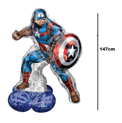 The Avengers Captain America XL decoratie folie ballon 3D Shape 147cm