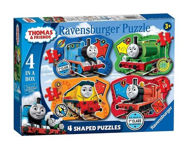 Thomas de Trein puzzelbox - set van 4 Shaped puzzels