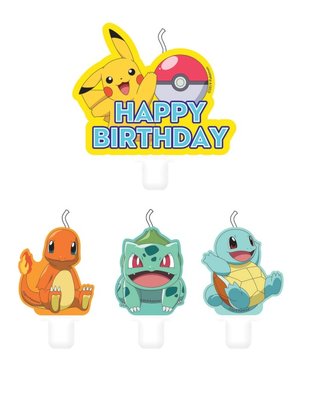 Pokemon verjaardagstaart kaarsen
