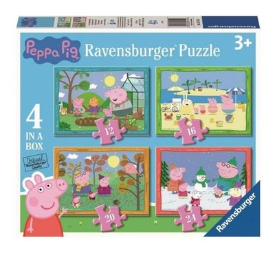 Peppa Pig puzzelbox - set van 4 puzzels