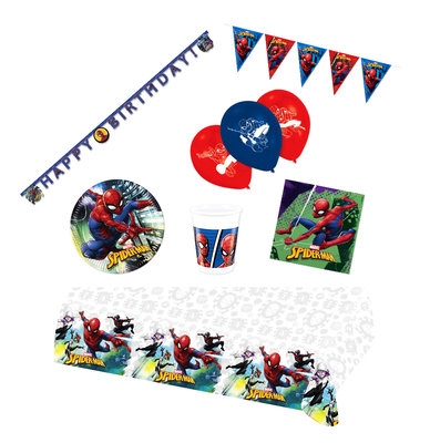Spiderman feestpakket Deluxe - voordeelpakket 8 personen