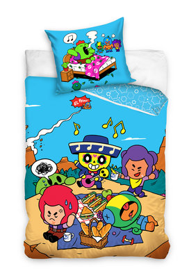 Brawl Stars dekbedovertrek eenpersoons 140x200cm | 100% katoen
