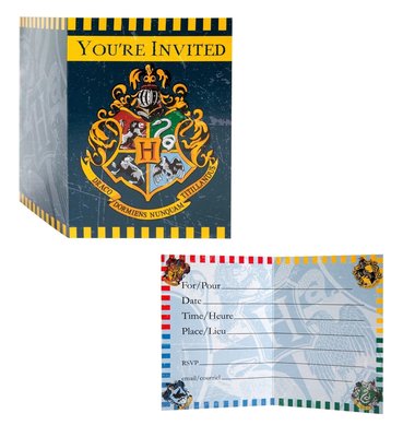 Harry Potter uitnodigingen met envelop