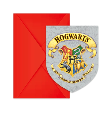 Harry Potter uitnodigingen Hogwarts met envelop