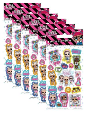 LOL Surprise stickervellen set van 6