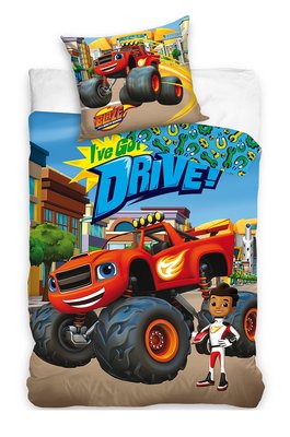 Blaze en de Monsterwielen dekbedovertrek 140x200cm Drive