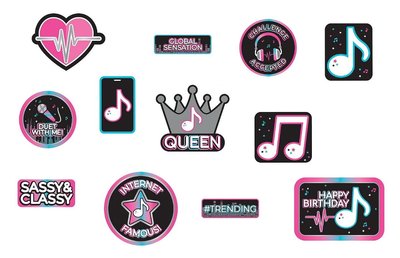 TikTok decoratie set - kartonnen figuren
