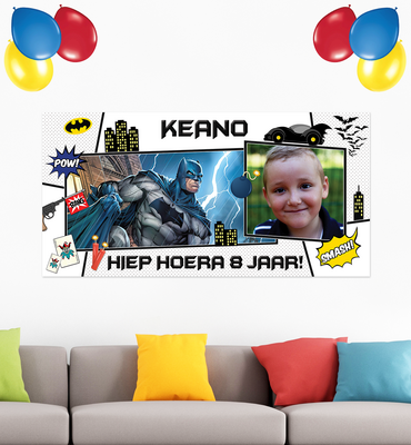 Gepersonaliseerde muurbanner Batman thema