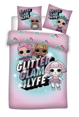 L.O.L. Surprise dekbedovertrek Glitter Glam 4Life - 140x200cm
