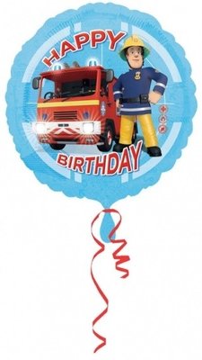 Brandweerman Sam Happy Birthday folie ballon