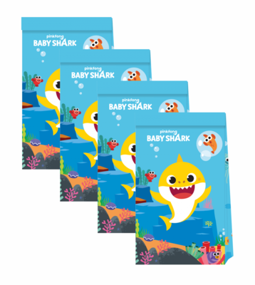 Baby Shark uitdeelzakjes papier