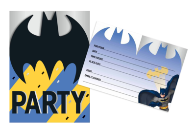 Batman uitnodigingen Logo met envelop