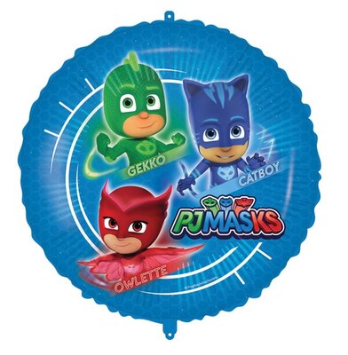 PJ Masks folie ballon 43cm met ballongewicht en lint