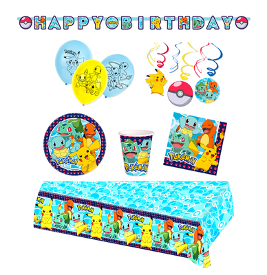 Pokemon feestpakket Deluxe - voordeelpakket 8 personen
