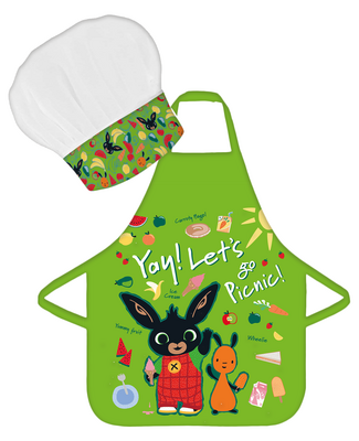 Bing het konijn kook- keukenset - schort met koksmuts - model Picnic