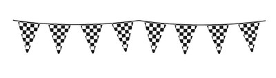 Racing - Finishvlag vlaggenlijn feestslinger 6 meter.
