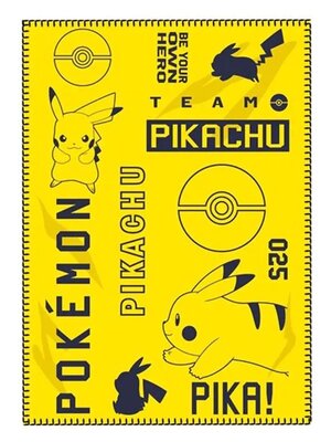Pokemon fleece deken 100x140cm geel.
