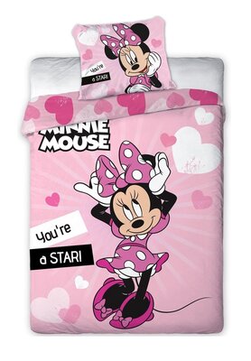 Minnie Mouse dekbedovertrek 140x200cm You are a star!
