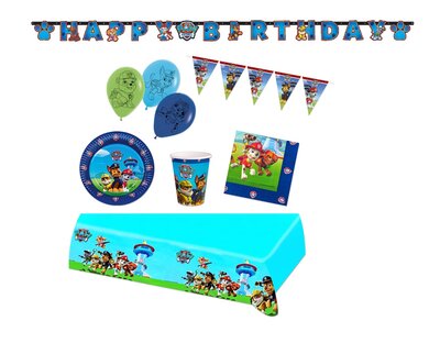 Paw Patrol feestpakket Deluxe - pakket voor 6 personen