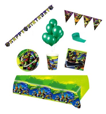 Ninja Turtles feestpakket Deluxe - pakket voor 8 personen