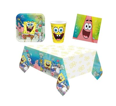 Spongebob feestpakket - voordeelpakket 8 personen