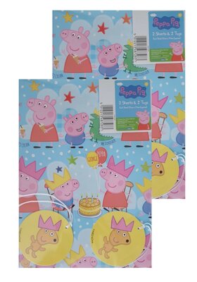Peppa Pig cadeau papier met kaartjes