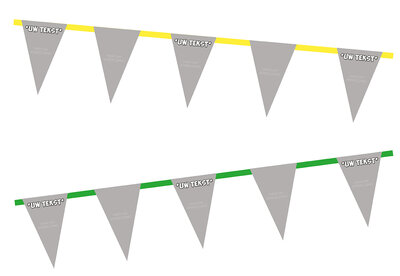 Gepersonaliseerde vlaggenlijn eigen ontwerp met 2 afbeeldingen -  200gr papier