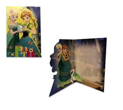 Disney Frozen Elsa verjaardagskaart met envelop