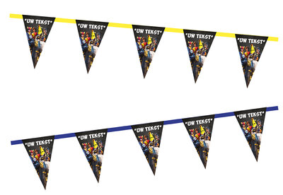 Gepersonaliseerde vlaggenlijn Fortnite thema Team 200gr papier