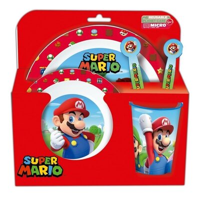Super Mario ontbijt servies 4-delig