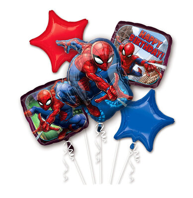 Spiderman folie ballonnen set Happy birthday