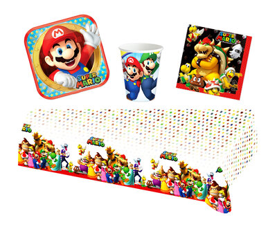 Super Mario feestpakket - voordeelpakket 8 personen