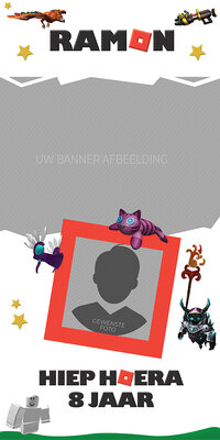 Gepersonaliseerde deurbanner Roblox thema