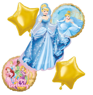 Disney Princess Assepoester folie ballonnen set Happy Birthday
