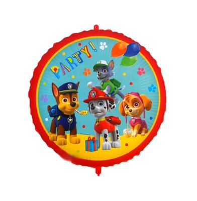 Paw Patrol folie ballon Party met ballongewicht en ballonlint