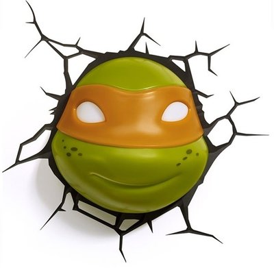 Teenage Mutant Ninja Turtles Michelangelo 3D wandlamp